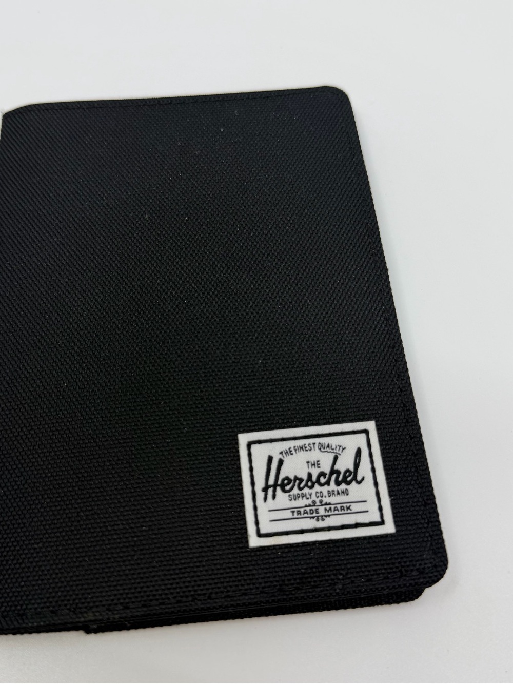 Herschel Supply Co Black Canvas Passport Holder Travel Wallet